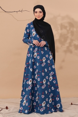 JUBAH PRINTED 35.10 - BLUE STONE